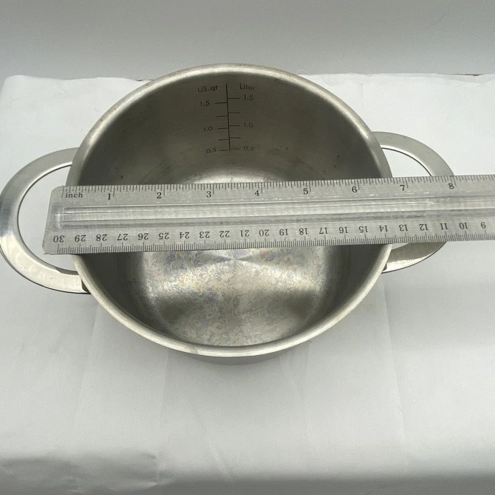 SCHULTE-UFER Stainless Steel 18/10 Silver 1.5 qt / Liter Measuring Pot JH1110‎